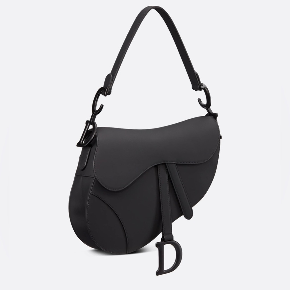 Dior Charcoal Saddle Shoulder Bag